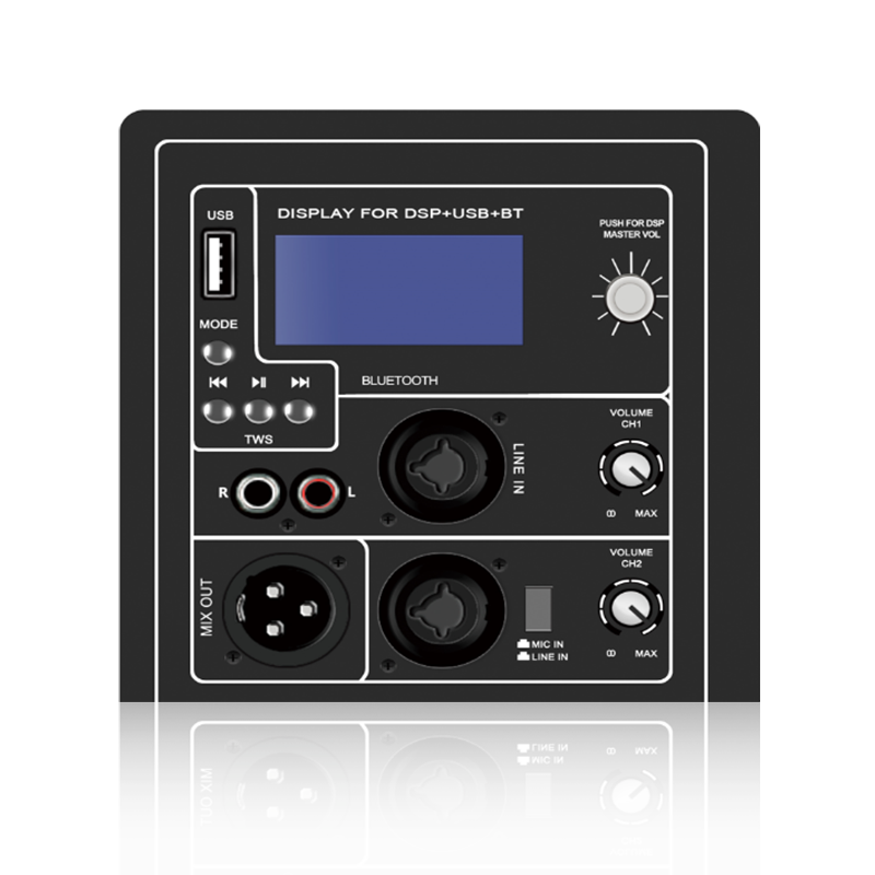 DSP1906: Leitor de MP3 U Disk e módulo funcional DSP baseado em LCD integrado com controle DSP ADAU1701