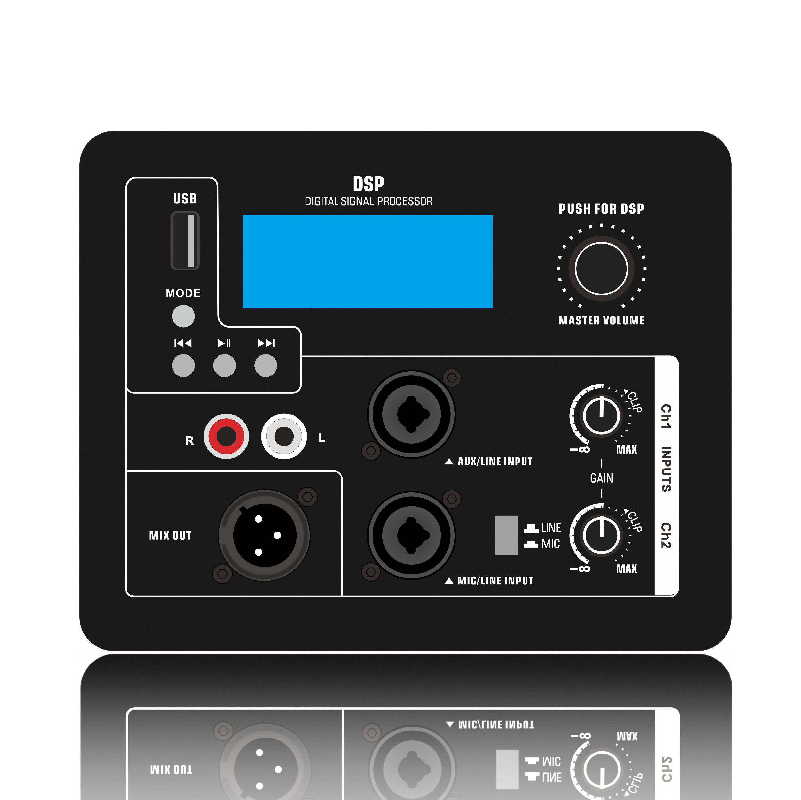 Amplificador de alto-falante ativo de gama completa DSP1906