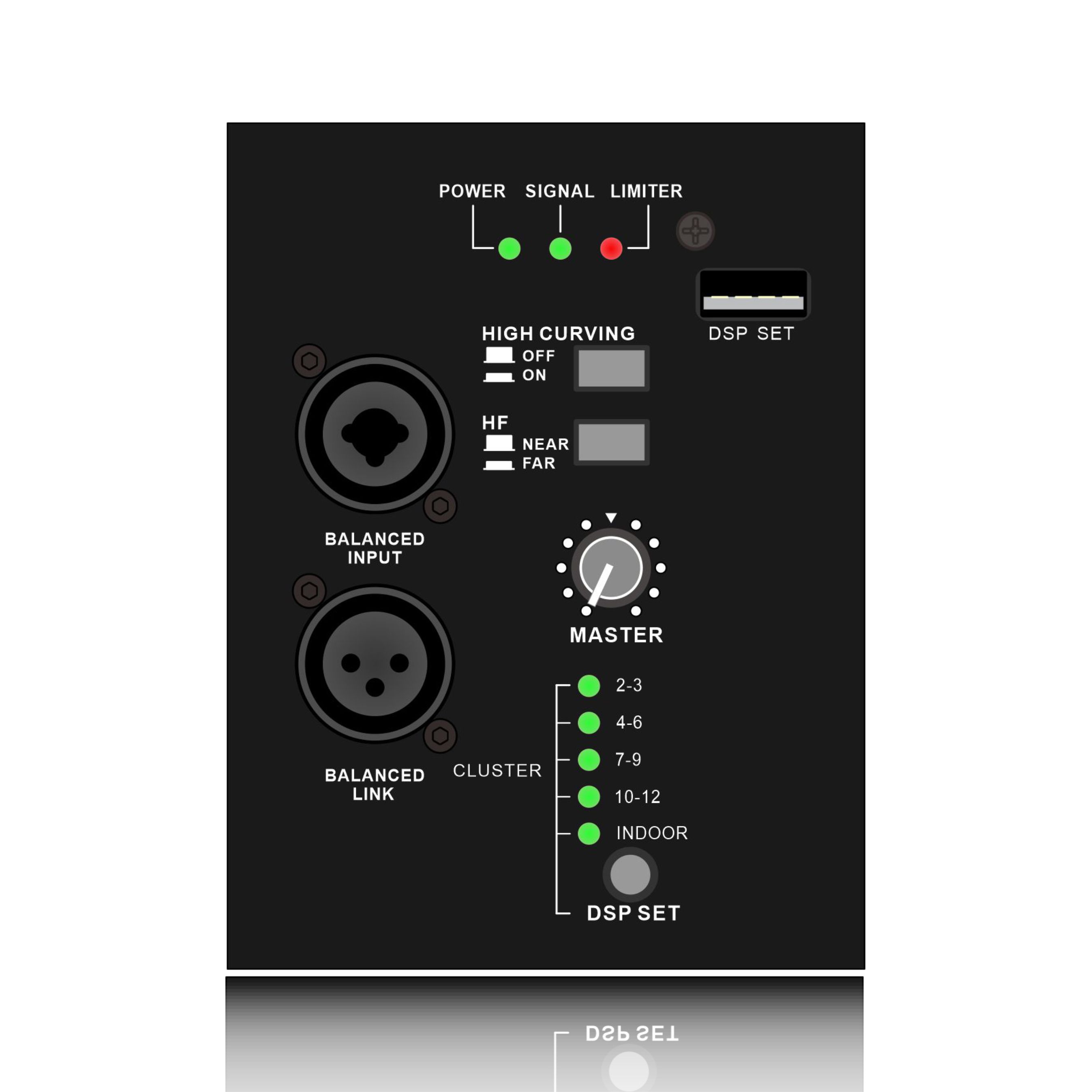 HLD10-A: Multi DSP modo Rreset Módulo funcional DSP de sistema de line array profissional compacto