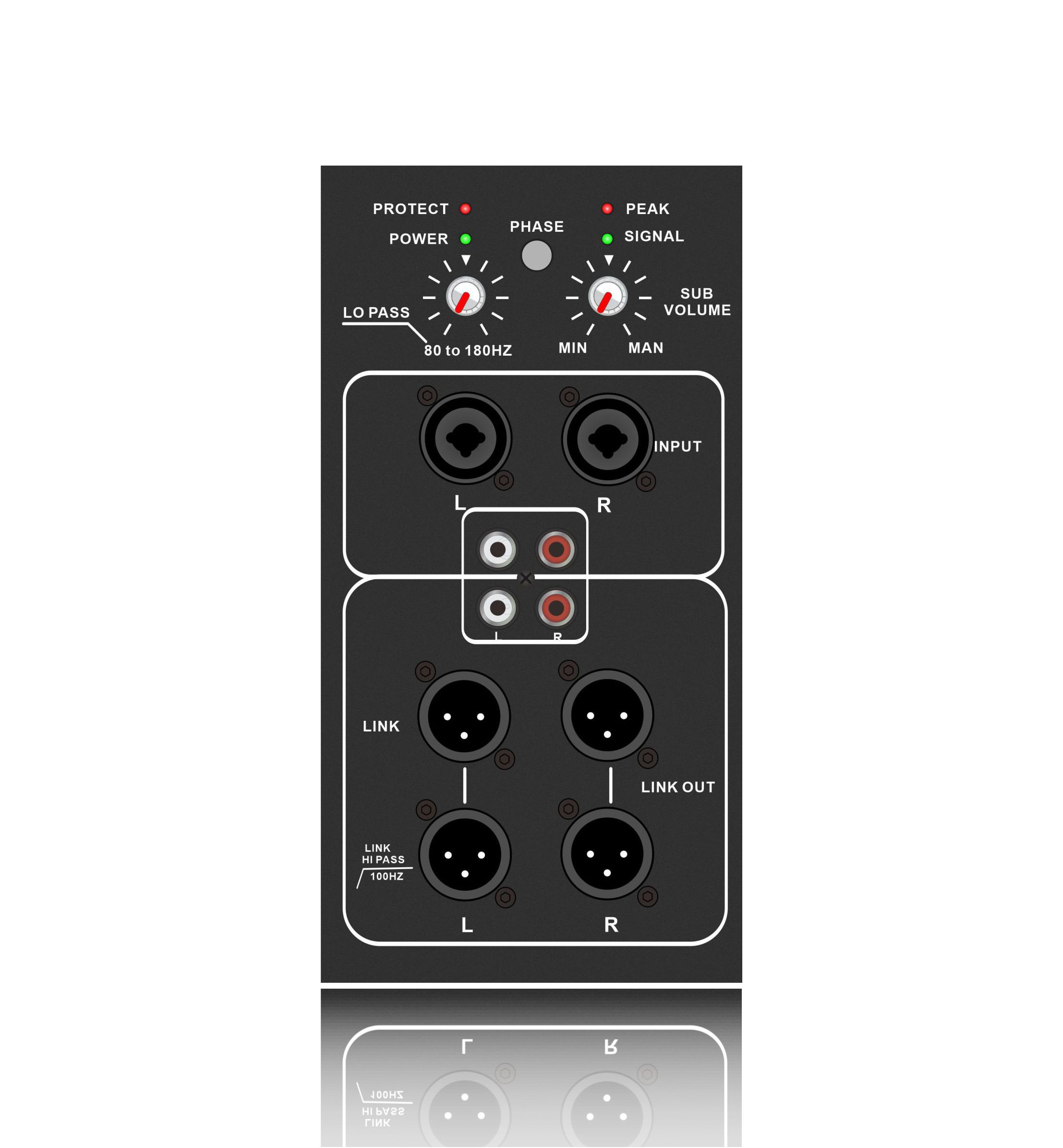 Amplificador de subwoofer alimentado classe AB SUB18-2.1
