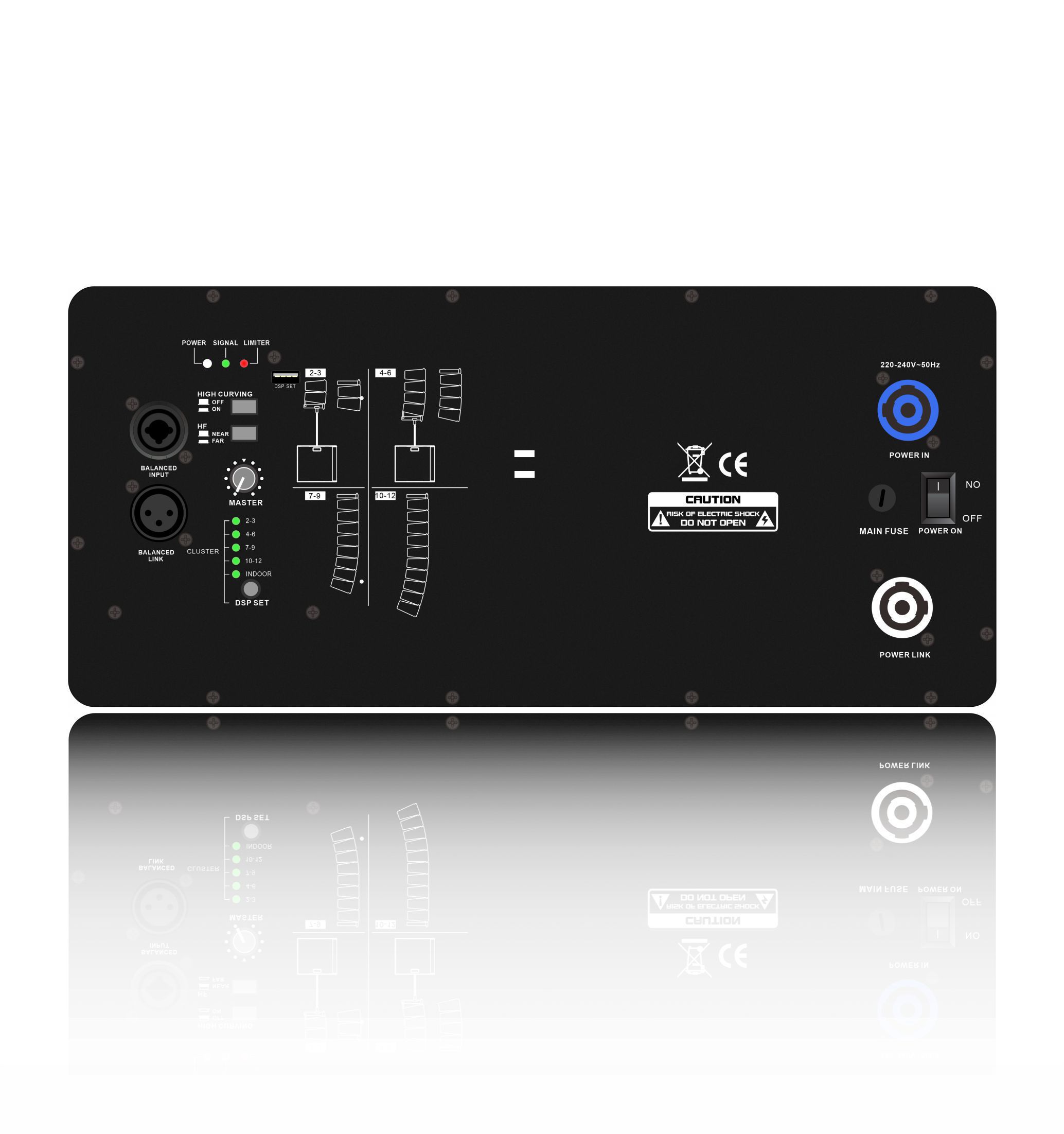 Amplificador de potência do sistema Line Array profissional HDL10-A