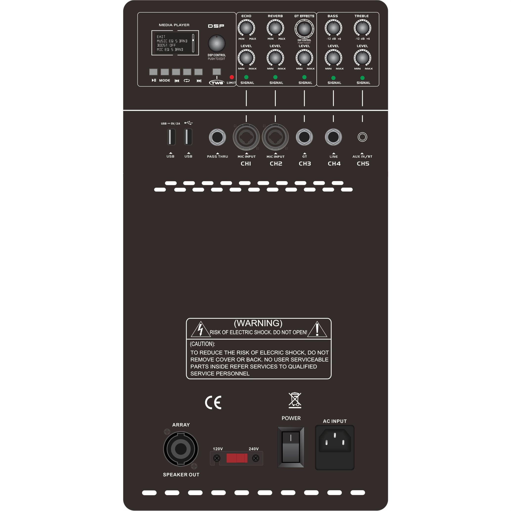 Amplificador de potência de matriz de linha ativa MK12-1.1 Pro
