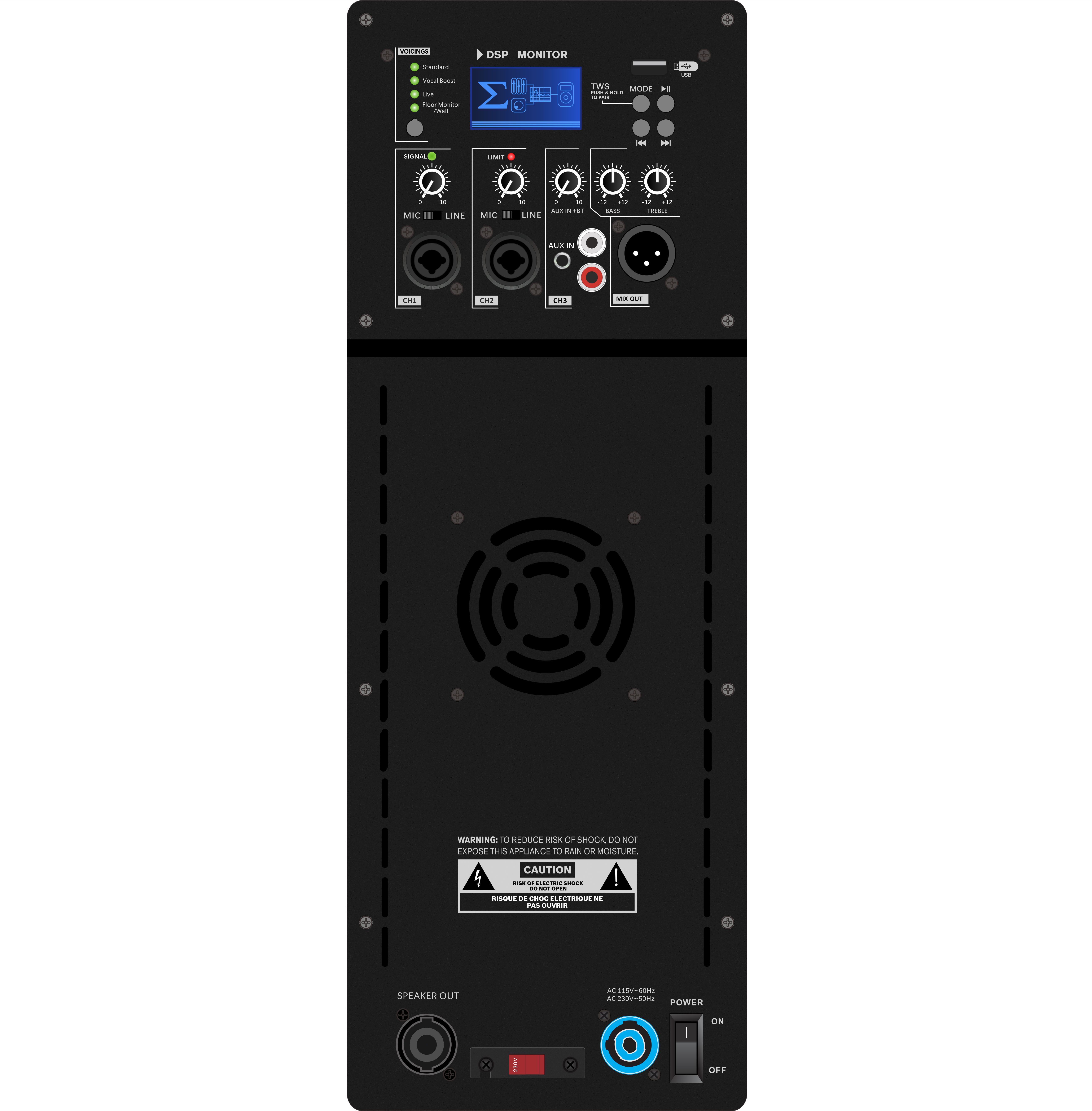 Amplificador de potência classe D ressonante de alta confiabilidade DSP1807-1.1 LLC