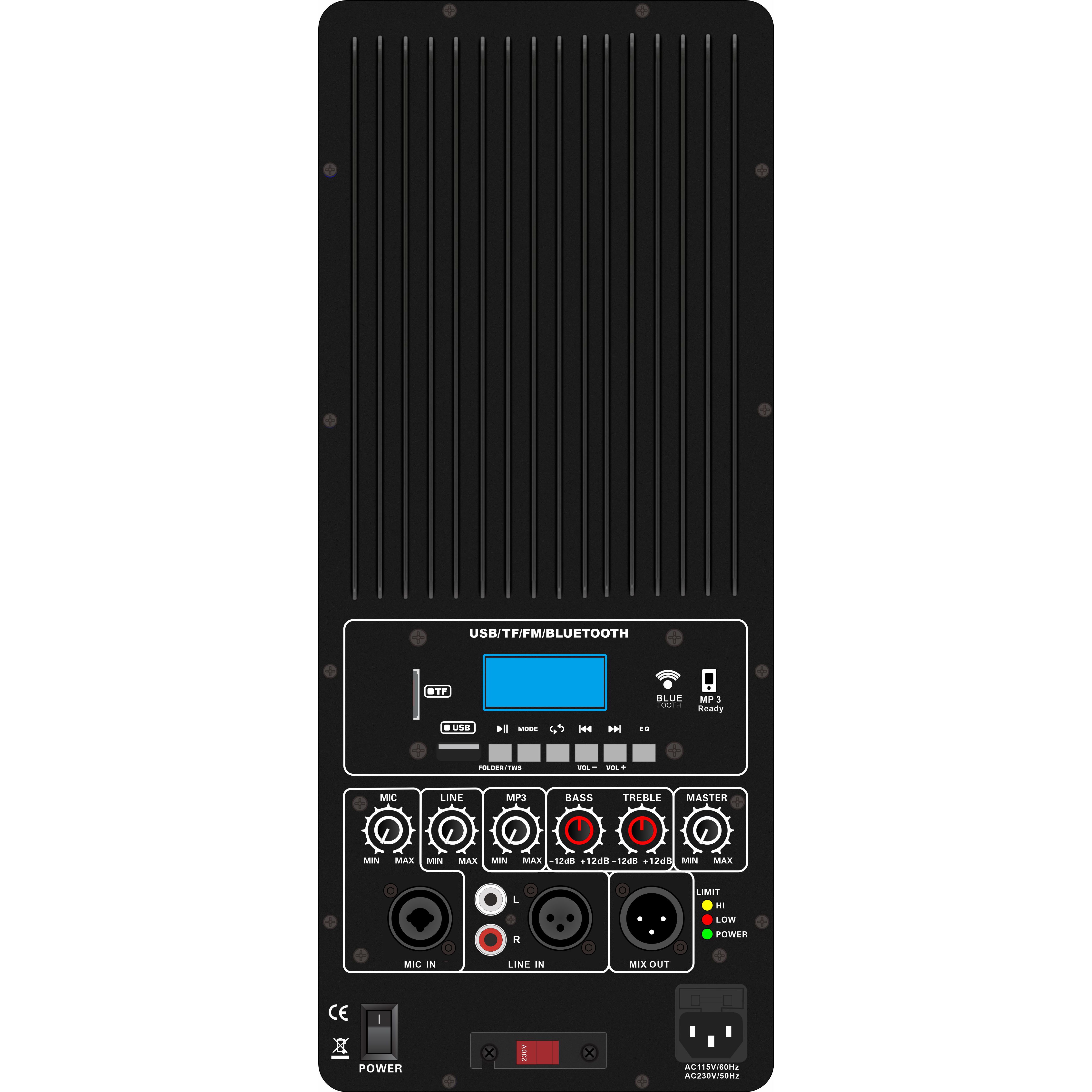 Amplificador de sistema de divisão de frequência elétrica classe H PL93