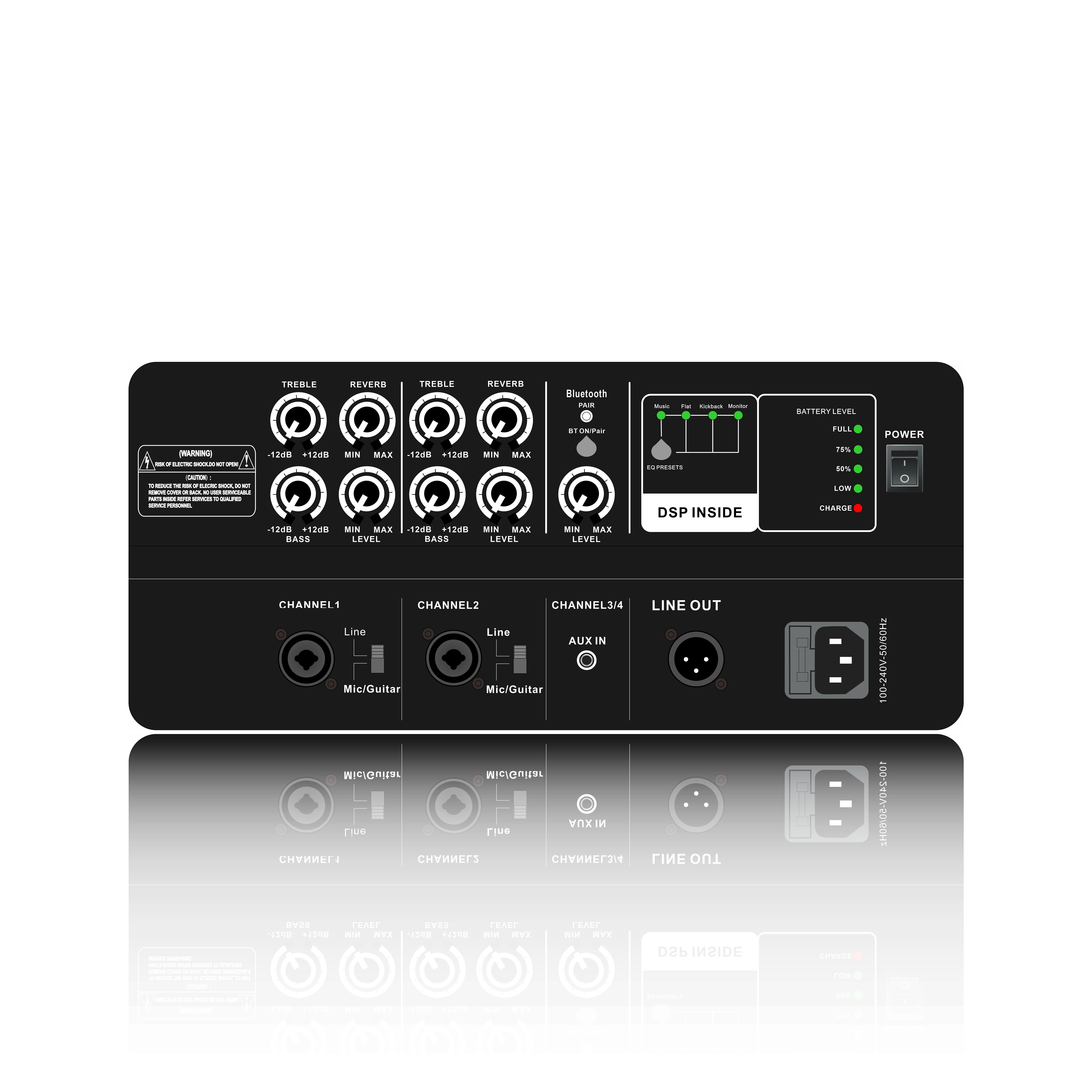 Amplificador de sistema de alto-falantes portátil PL85DSP