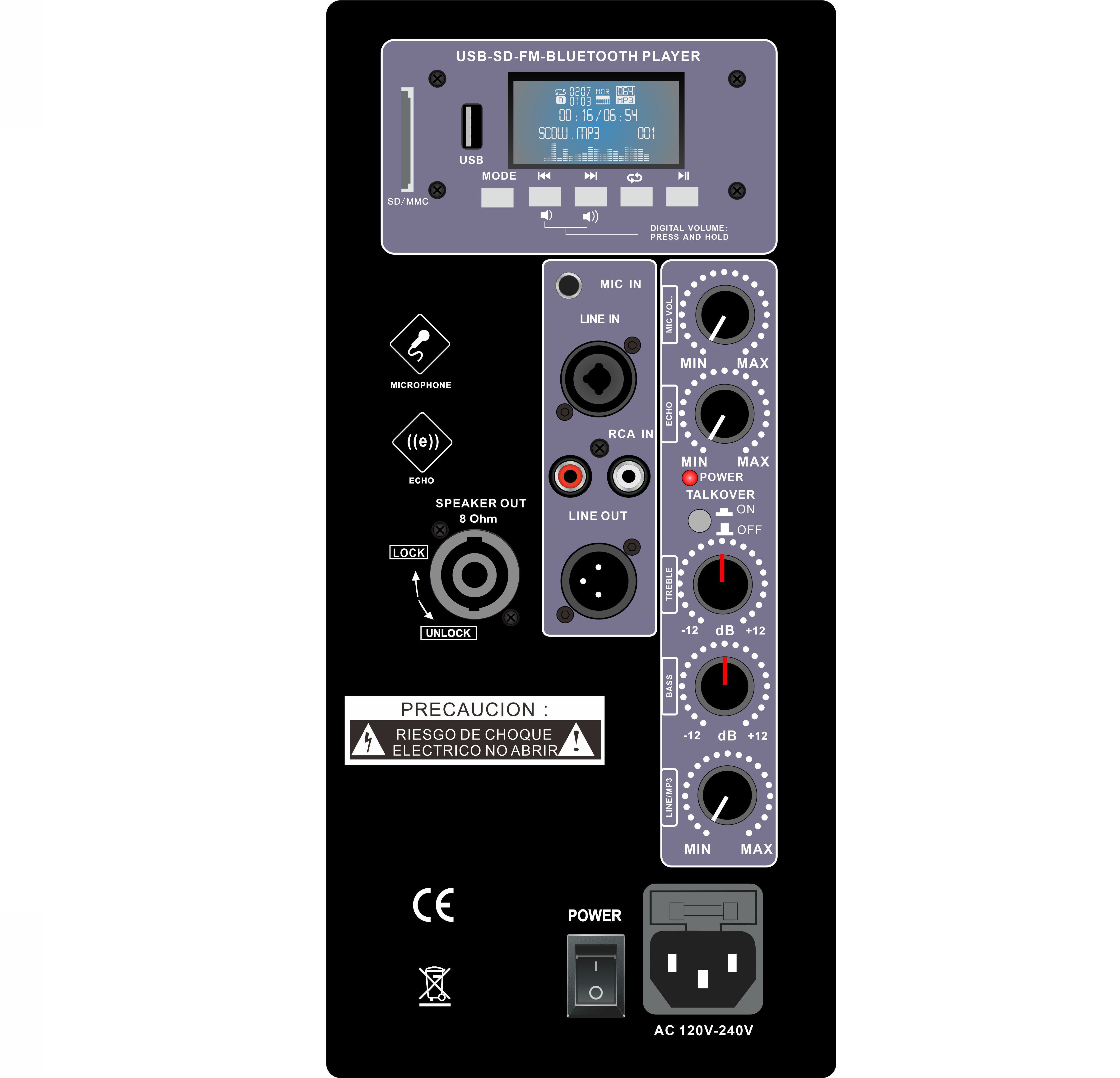 Amplificador de alto-falante compacto classe D PL54