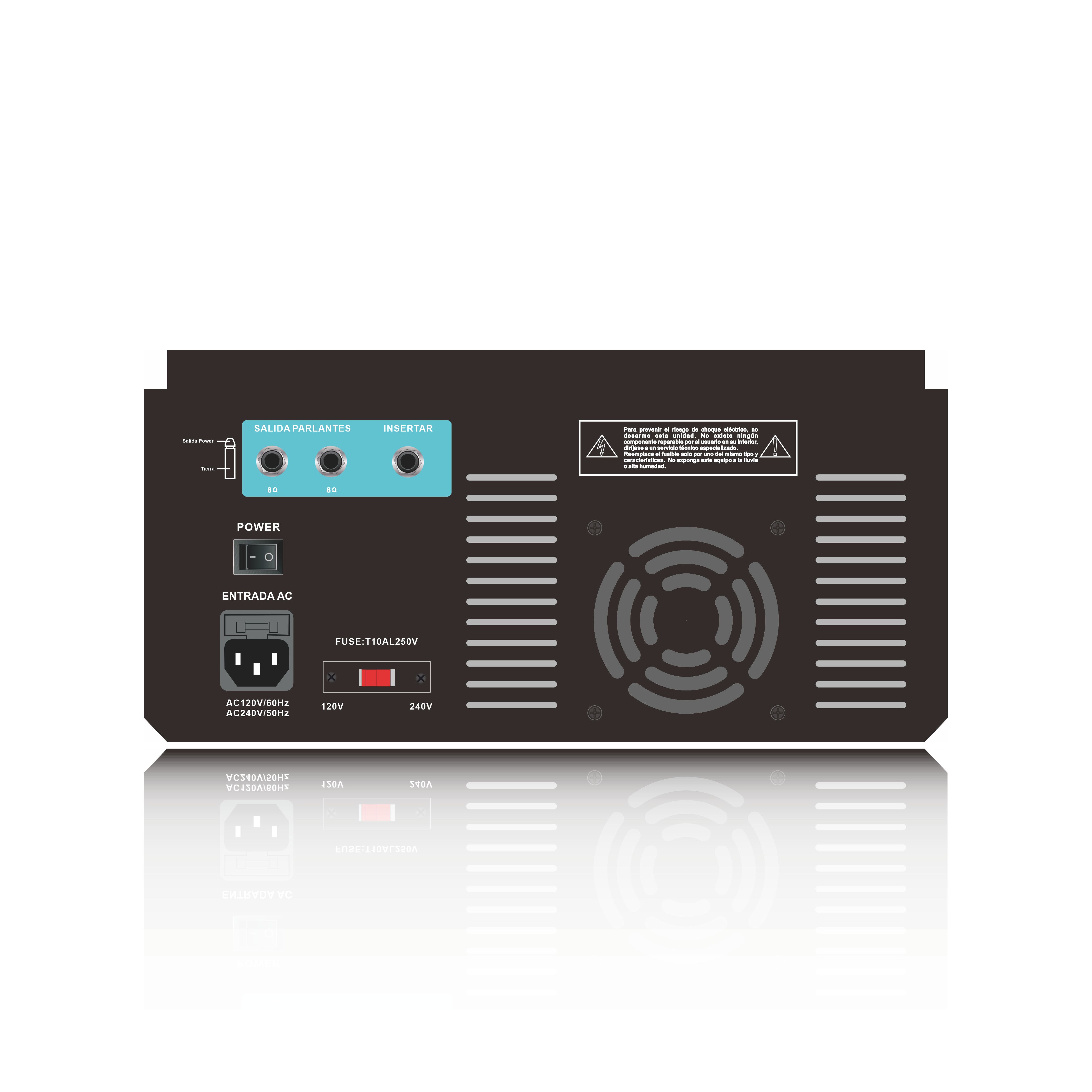 Amplificador misturador de karaokê Bluetooth alimentado por 4 canais SB4200